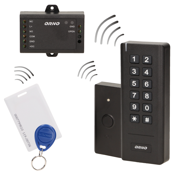 Bezprzewodowy zamek szyfrowy z czytnikiem kart i breloków zbliżeniowych, IP20