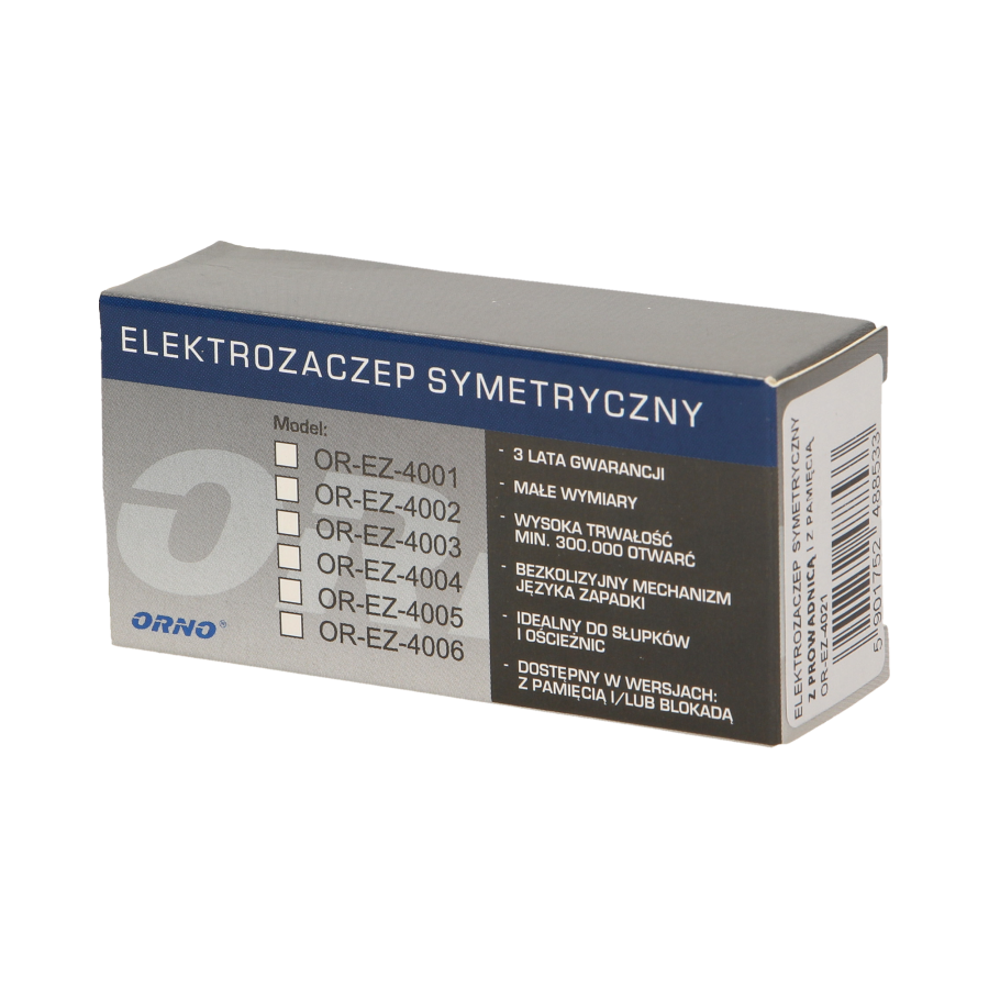 Elektrozaczep symetryczny z prowadnicą i pamięcią, MINI