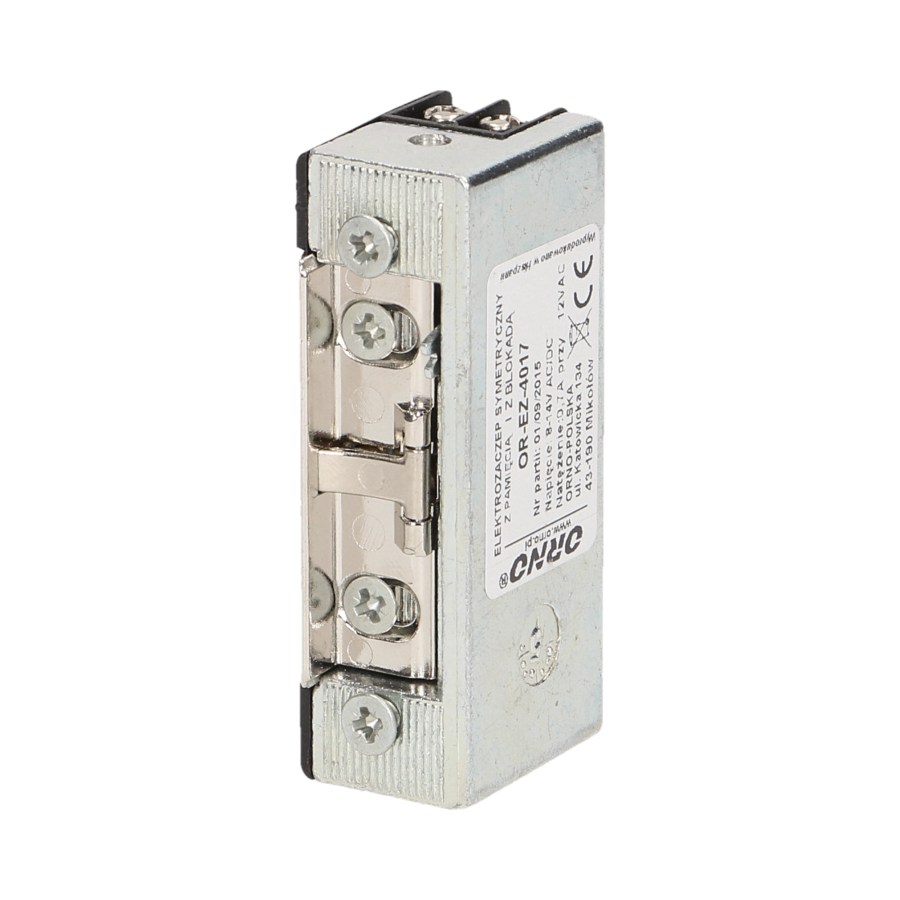 Symmetric electric strike with memory and lock