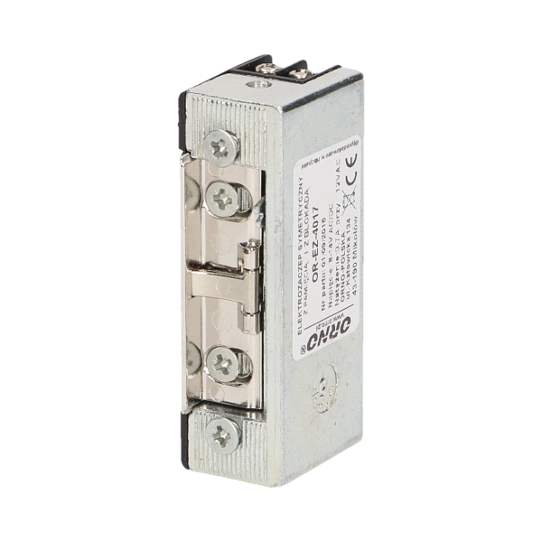 Symmetric electric strike with memory and lock