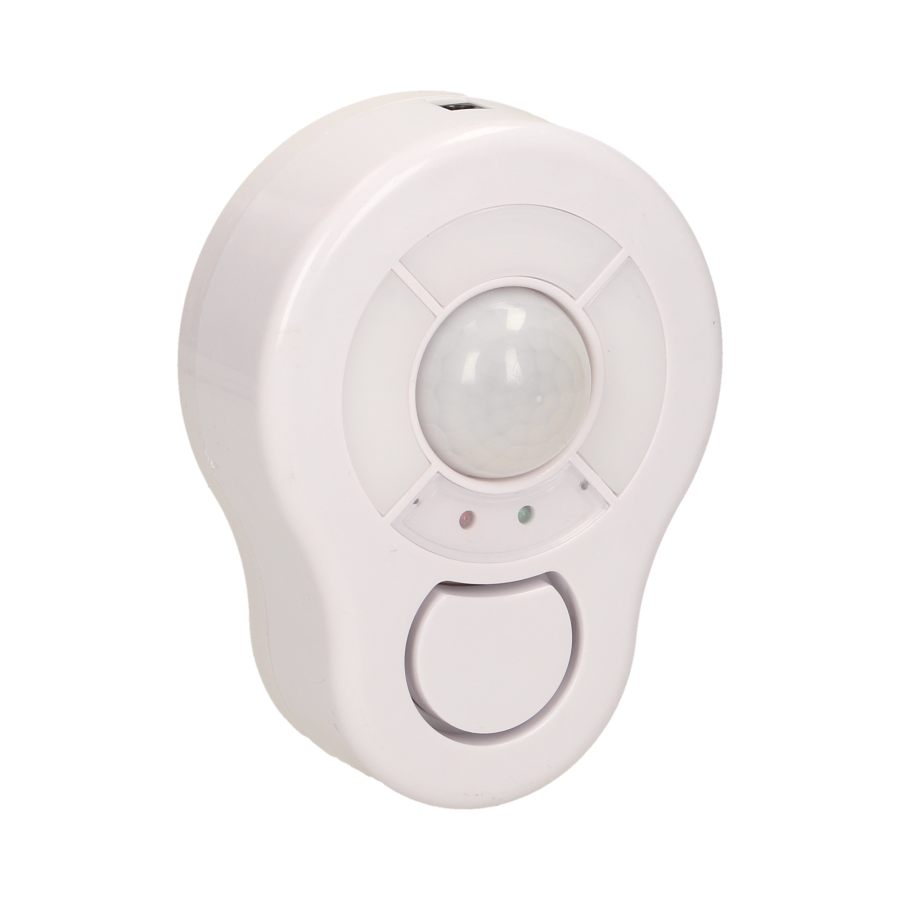 Mini alarm bezprzewodowy sufitowy z wbudowaną syreną sterowany pilotem, 5m, bateryjny