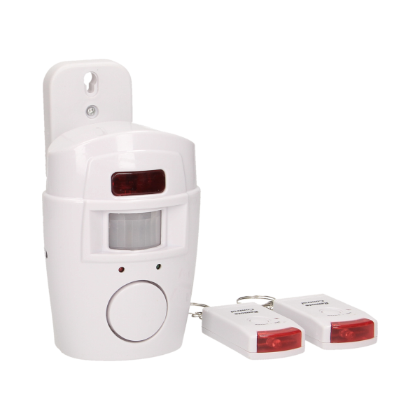 Mini alarm bezprzewodowy z wbudowaną syreną sterowany pilotem, 6m, bateryjny