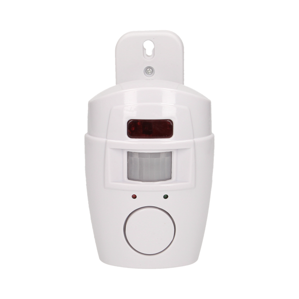 Wireless IR alarm with built-in siren and remote control