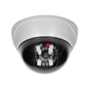 Atrapa kopułowej kamery monitorującej z podczerwienią CCTV, bateryjna