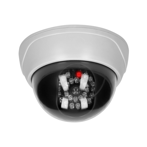 Atrapa kopułowej kamery monitorującej z podczerwienią CCTV, bateryjna