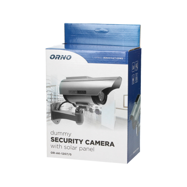 Dummy CCTV security camera with solar panel.