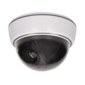 Atrapa kopułkowej kamery monitorującej bez podczerwieni CCTV, bateryjna