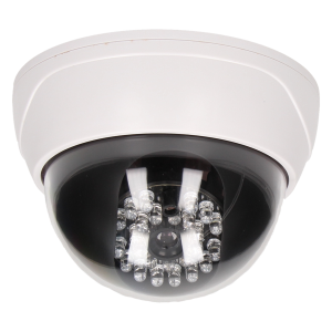 Dummy security CCTV camera with infrared