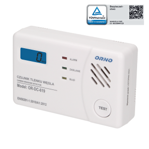 Battery operated carbon monoxide detector