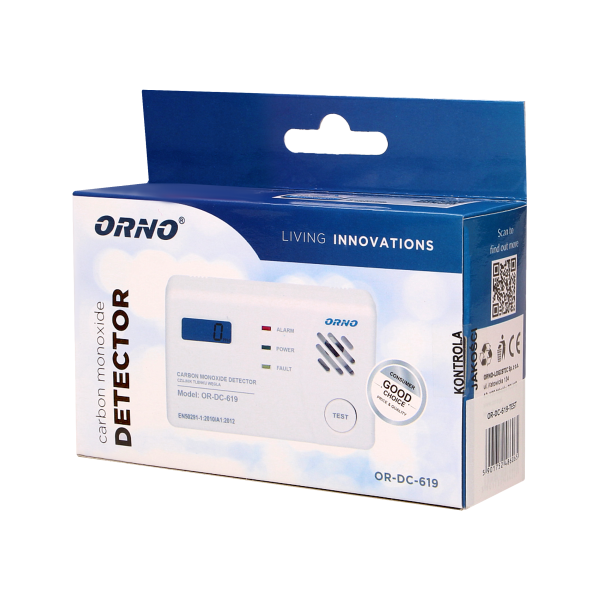 Battery operated carbon monoxide detector