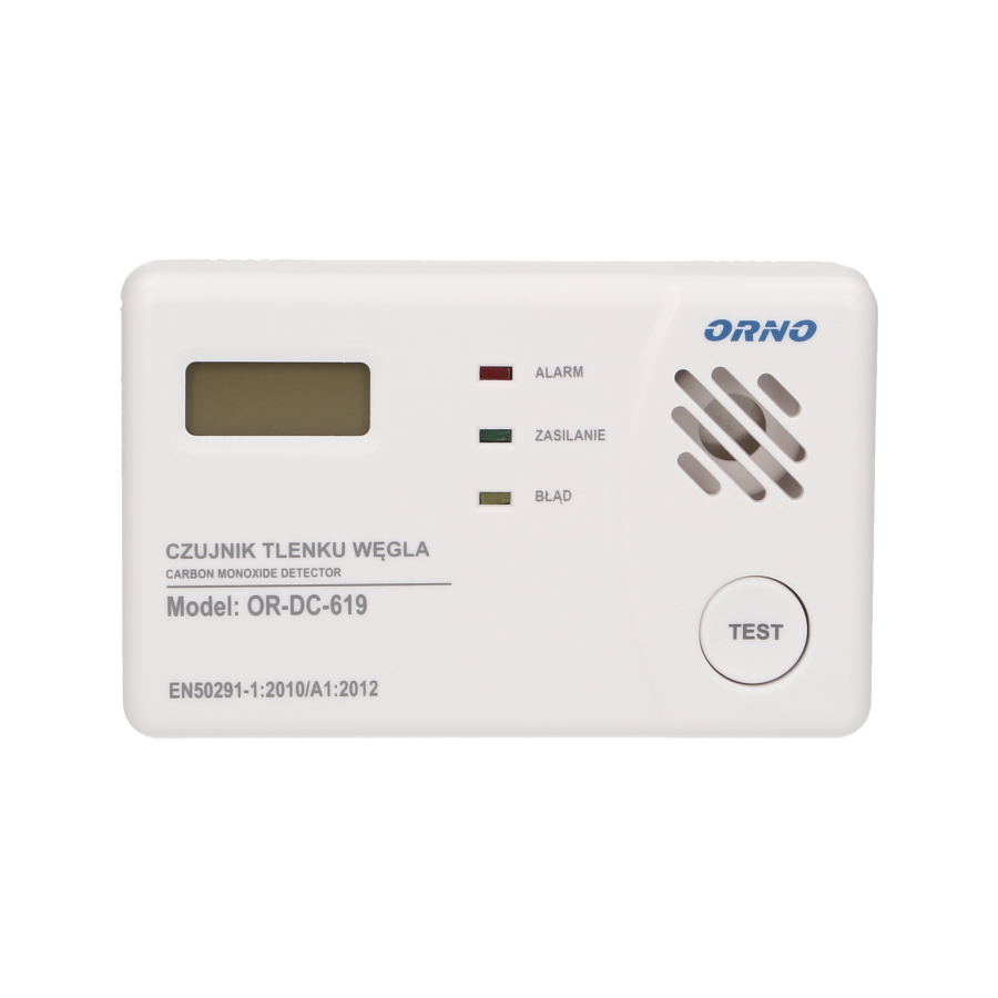 Battery operated carbon monoxide detector