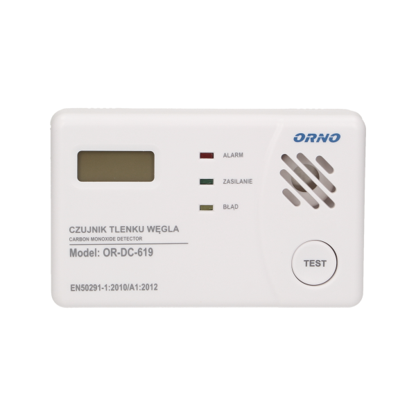 Battery operated carbon monoxide detector