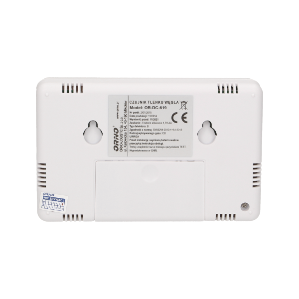 Battery operated carbon monoxide detector
