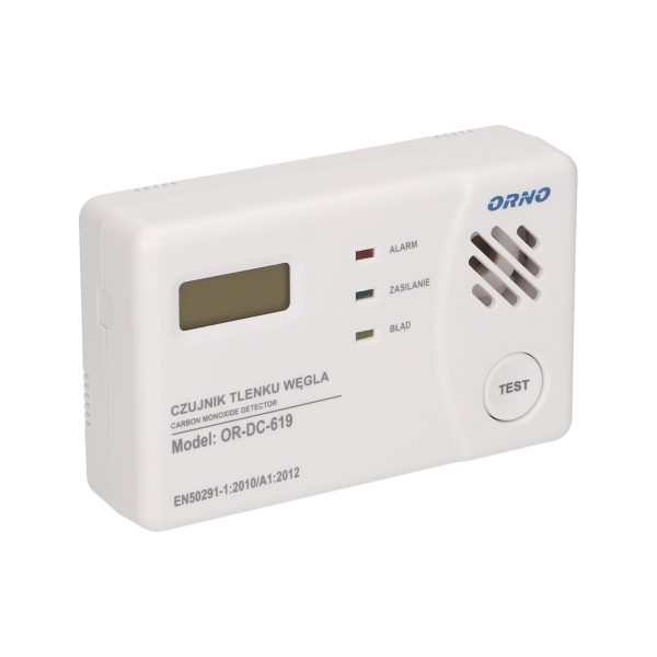 Battery operated carbon monoxide detector