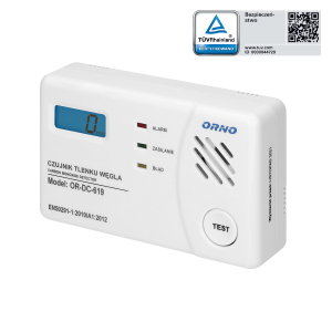 Battery operated carbon monoxide detector - test
