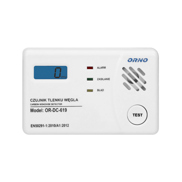 Battery operated carbon monoxide detector - test