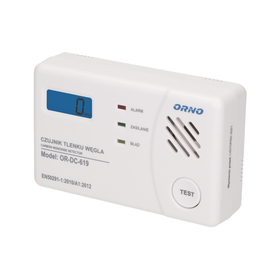 Battery operated carbon monoxide and smoke detector set