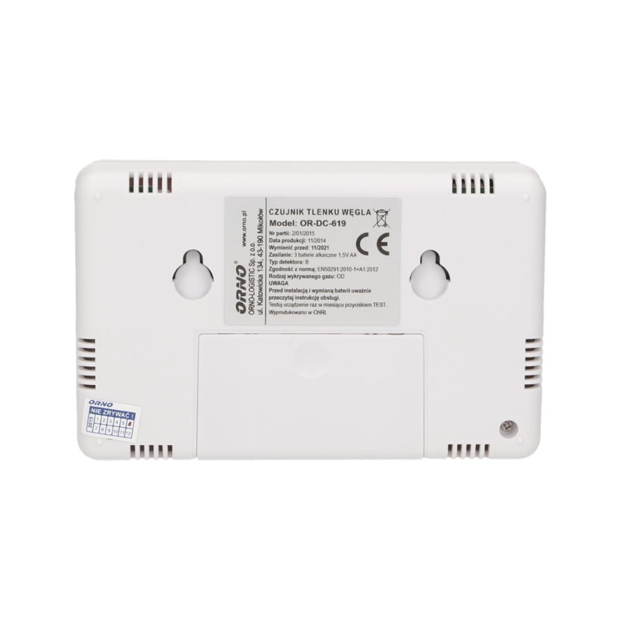 Battery operated carbon monoxide and smoke detector set