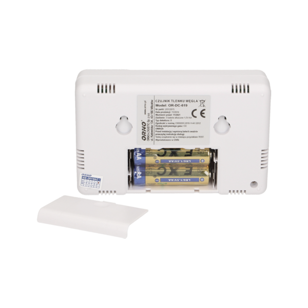Battery operated carbon monoxide and smoke detector set