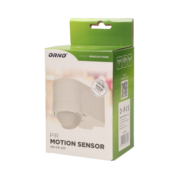 Czujnik ruchu 360st. IP44, 1200W, biały, 3 sensory, 3 rodzaje montażu