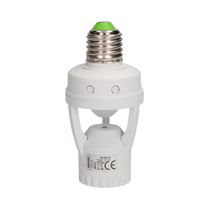 Gniazdo żarówki z czujnikiem ruchu, 360st. IP20, gwint E27, 1x60W