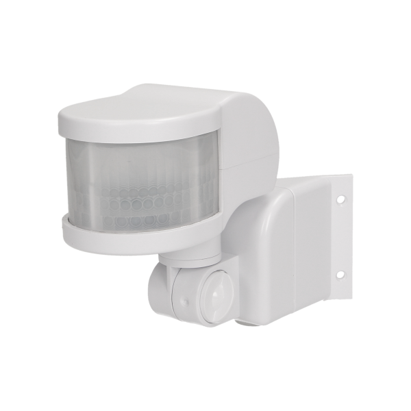 Czujnik ruchu rogowy, 2 sensory 270°, IP44, biały *
