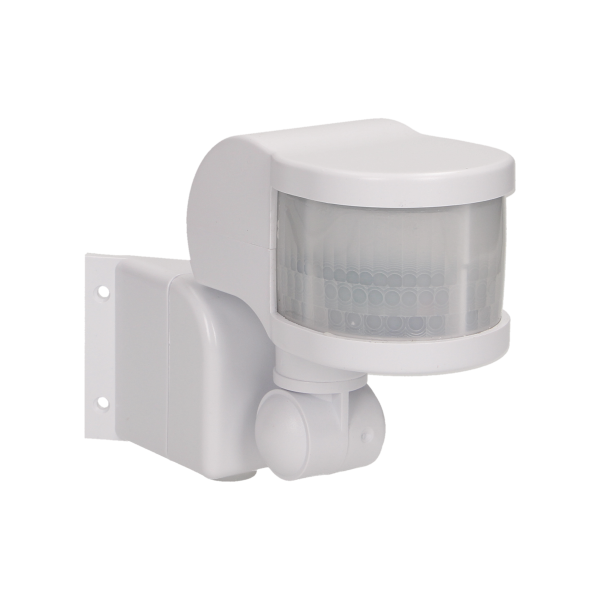 Czujnik ruchu rogowy, 2 sensory 270°, IP44, biały *