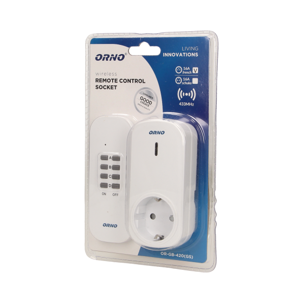 Wireless socket with remote control, 1+1