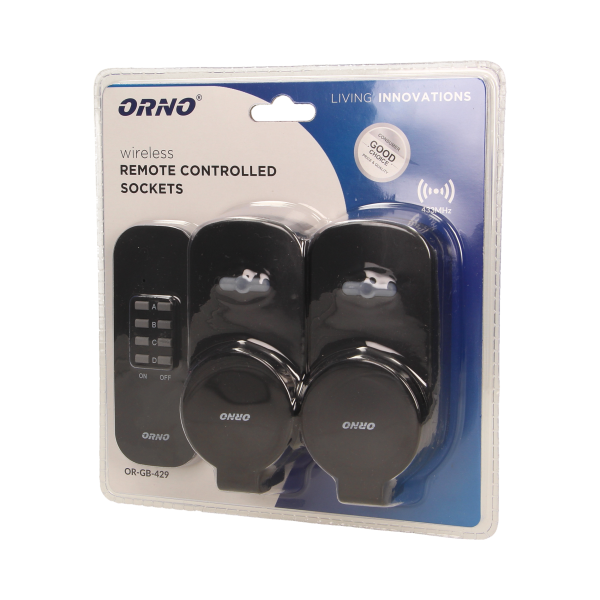 Set of outdoor wireless sockets with remote control, 2+1