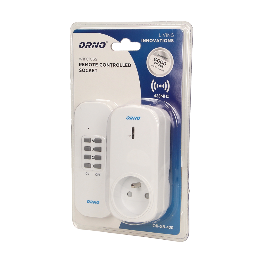 Wireless socket with remote control, 1+1