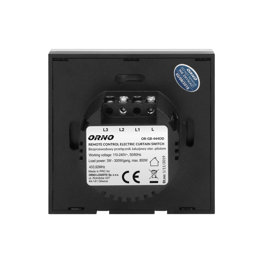 Wireless blinds switch with remote control