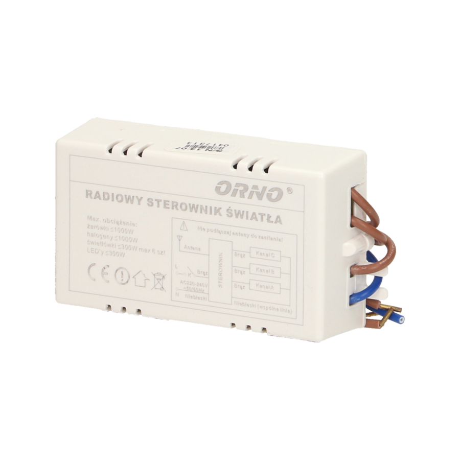 3-channels wireless switch with 2 remote controls