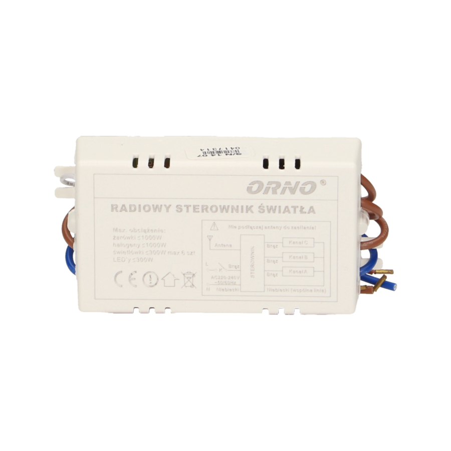 3-channels wireless switch with 2 remote controls