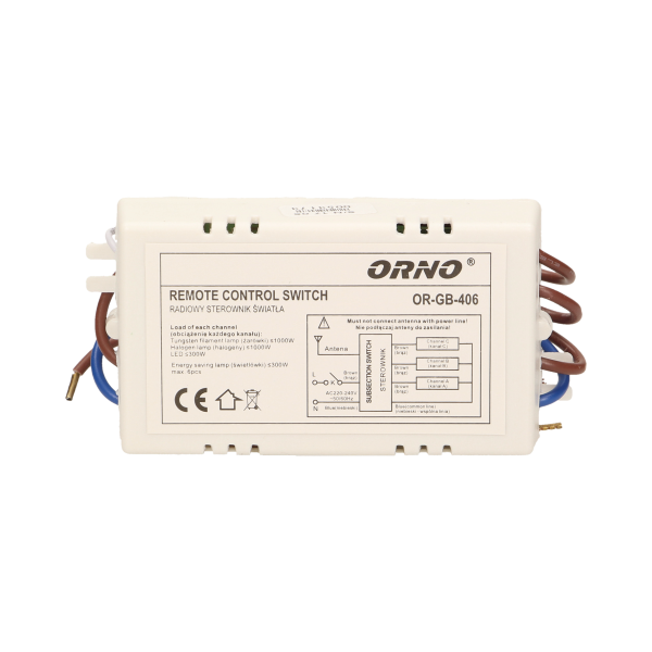 3-channels wireless switch with remote control