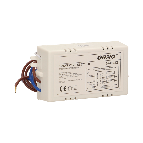 3-channels wireless switch with remote control