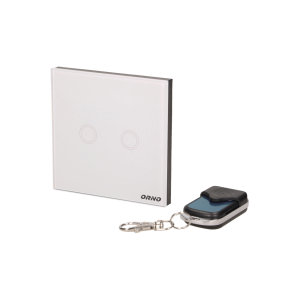 Wireless, 2 gang touch switch with remote control