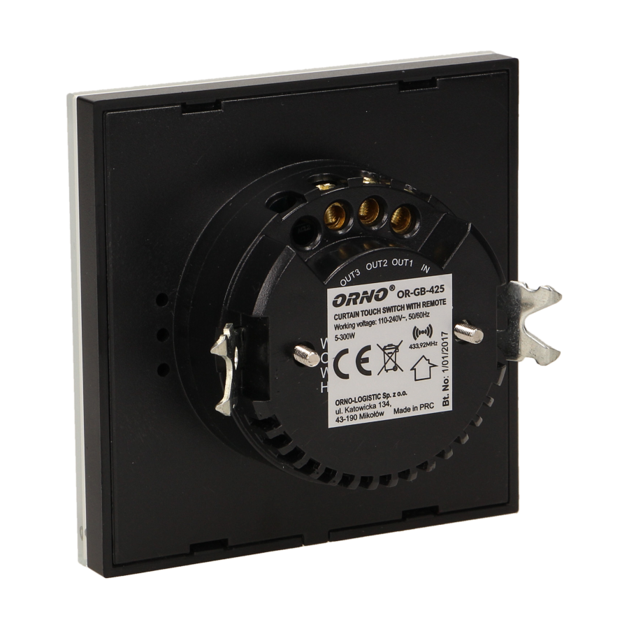 Wireless, touch curtain switch with remote control