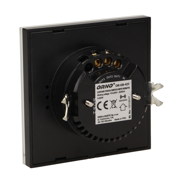 Wireless, touch curtain switch with remote control