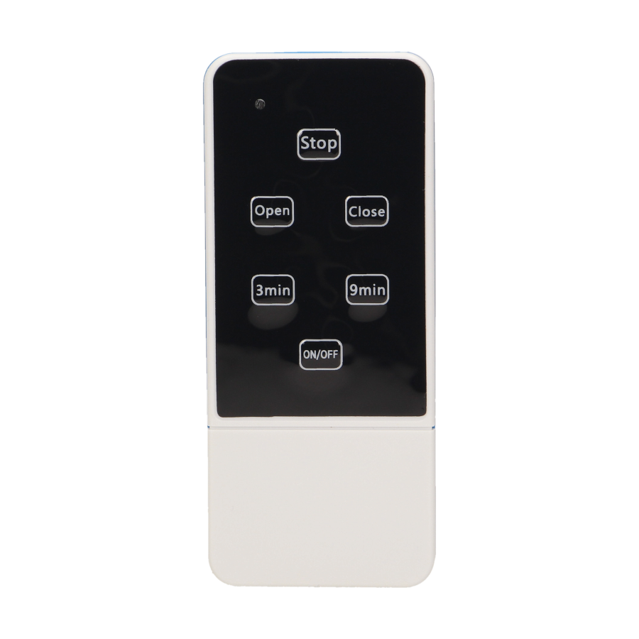 Wireless, touch curtain switch with remote control