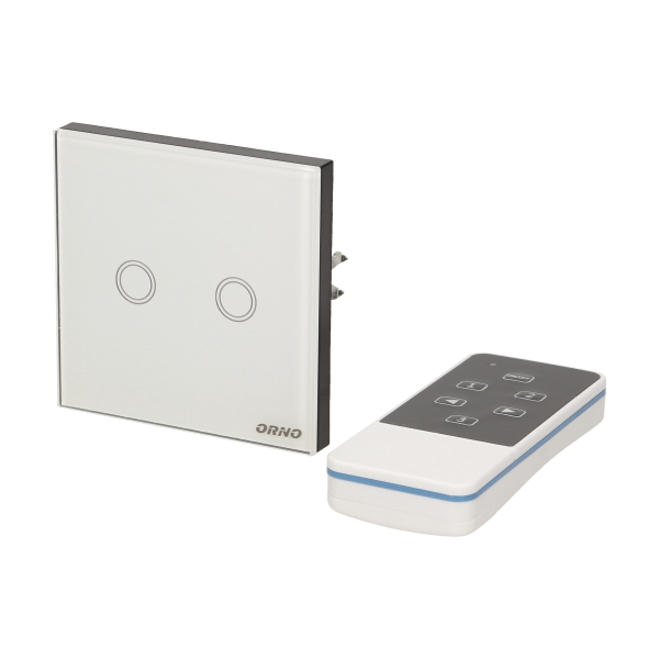 Bezprzewodowy, podwójny, dotykowy wyłącznik światła sterowany pilotem *