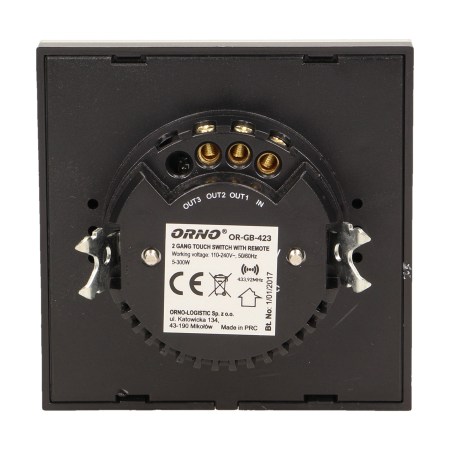Bezprzewodowy, podwójny, dotykowy wyłącznik światła sterowany pilotem *