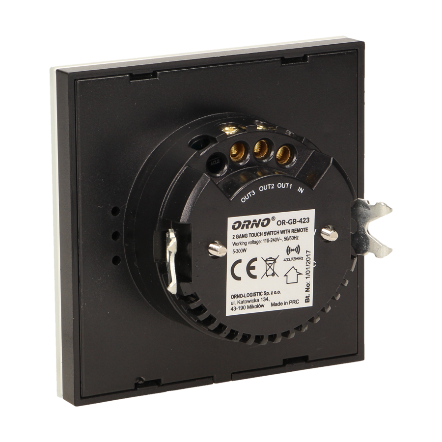 Bezprzewodowy, podwójny, dotykowy wyłącznik światła sterowany pilotem *