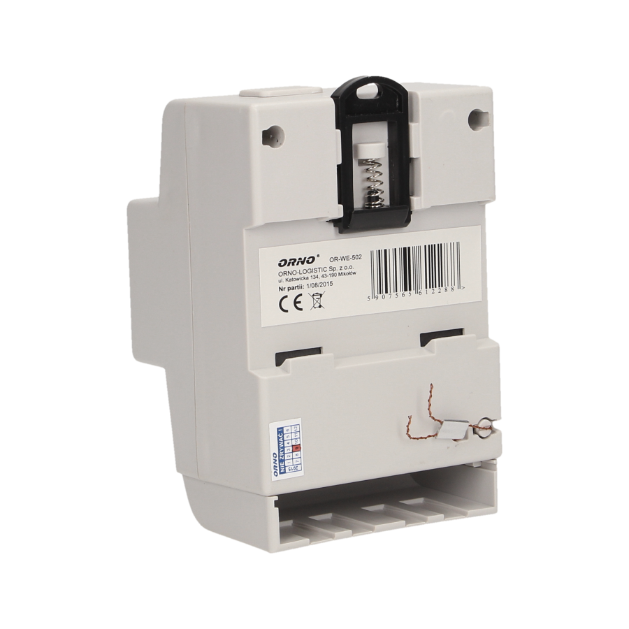 1-fazowy wskaźnik zużycia energii elektrycznej, 80A, 3 moduły, DIN TH-35mm