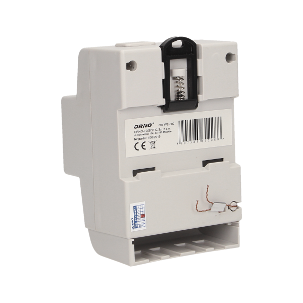 1-fazowy wskaźnik zużycia energii elektrycznej, 80A, 3 moduły, DIN TH-35mm