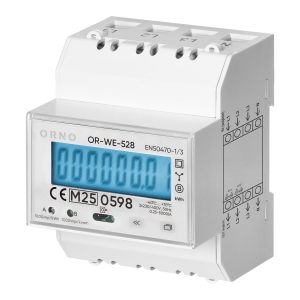 3-phase energy meter, 100A, MID, 4 modules, installation rail: DIN TH-35mm
