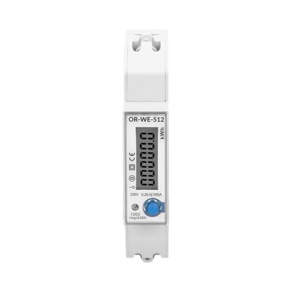 1-phase energy meter, 100A, MID, 1 module, DIN TH-35mm
