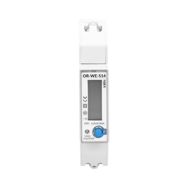 1-phase energy meter with RS-485, 100A, RS-485 port, MID, 1 module, DIN TH-35mm