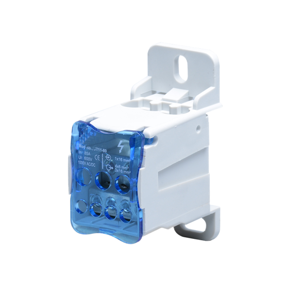 Power distribution block 80A, input terminal 16mm², output terminals 4x6mm², 2x16mm²