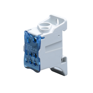 Power distribution block 125A, input terminal 1x16mm² and 1x35mm², output terminals 6x16mm².