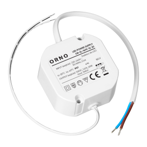 Flush-mounted LED driver, 12V, 20W, IP67, plastic housing